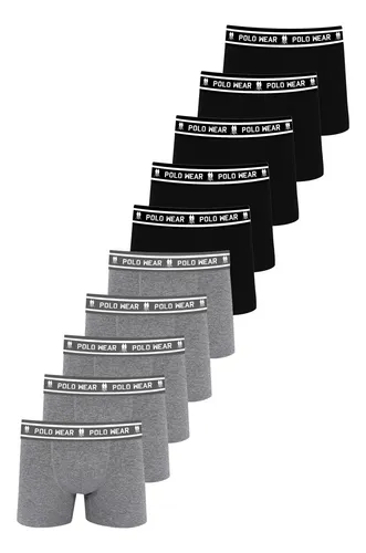 Kit com 10 Cuecas Algodão Polo Wear