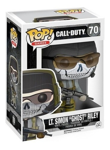 Funko Pop 70 Lt. Simon  Ghost   Riley Call Of Duty