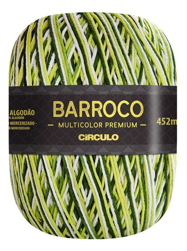 Barbante Barroco Premium Multicolor 6 Fios 400g Linha Crochê Cor Babosa