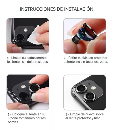 Protector de Lente para Camara Compatible iPhone 11/12 / 12 mini