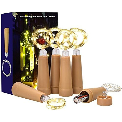 (6 Pack) Wine Bottle Cork Lights, 1 Aaa Battery Operate...