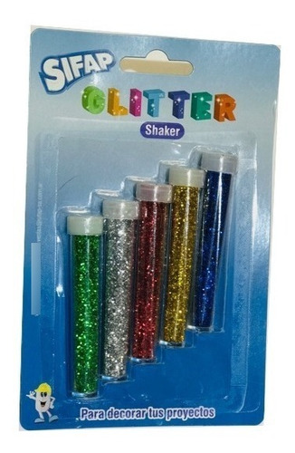 Brillantina Glitter Shaker  Blister X5 Surtidos Sifap