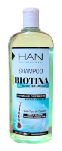 Han Shampoo Biotina & Ácido Hialurónico Fuerza Capilar 500ml