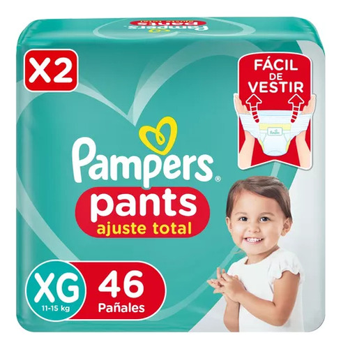 2 Paquetes Pañales Pampers Pants Ajuste Total Talla Xg