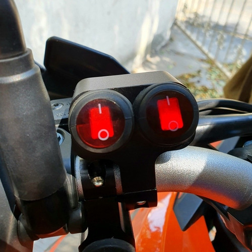 Imagen 2 de 7 de Switch Doble Sercomoto 22mm 7/8 P/ Motocicleta Bmw Honda Ktm