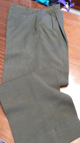 Pantalon De Lino Cacharel Verde Musgo T 52