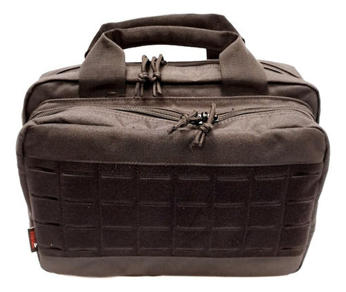 Bolso Táctico Reforzado Porta Pistolas Con Organizador Color Negro
