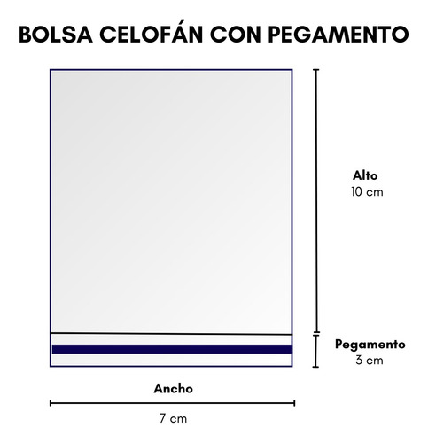 Bolsa Celofán Med. 7x10 Con Adhesivo 500pz