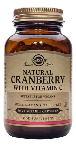 Cranberry/vit C-60 Vegi-caps Sabor Sin Sabor