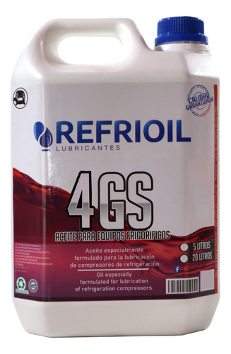 Aceite 4gs Refrioil Refrigeración 5 Litros Para R22 R12 R11