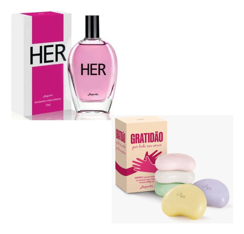 Kit Colônia Her 75ml + Sabonete Sensi Gratidão - Jequiti