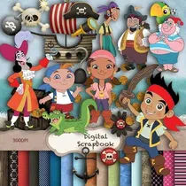 Comprar Kit Imprimible Jake El Pirata 18 Fondos 64 Ele- 9 Imagenes