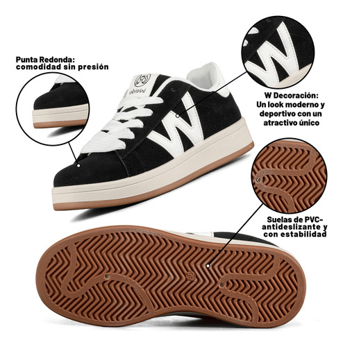 Weide Tenis Mujer Cómodos Zapatillas Deportiva Plano Moda Para Mujer,zapatos Casuales Correr Diario