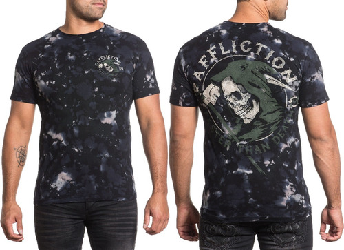 Imagen 4 de 4 de Remeras Affliction Faster Than Death Mma Jiu Jitsu Custom