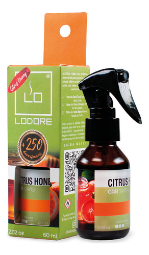 Cheirinho de Ambientes Lodore Car Spray Citrus Honey 60ml