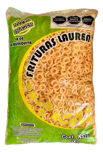 Botanas Lauren Donitas Limón Y Sal 1 Kg - Snack Salado