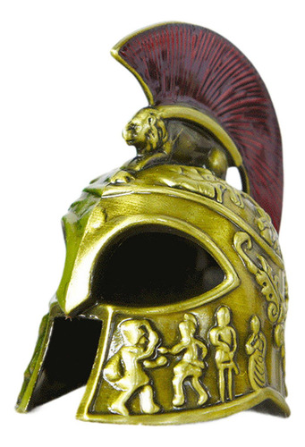 Modelo De Casco Samurái Escultura De Casco Verde Antiguo