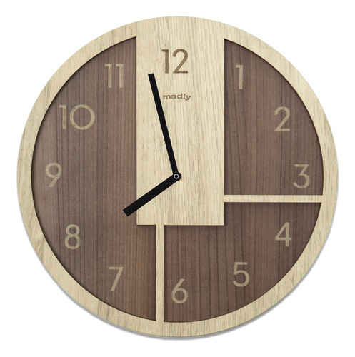 Reloj Madera De Pared - Oliver - 45cm X 45cm 