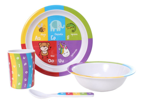 Plato Bowl Vaso Cuchara De Niños Hogar Cocina Comedor Crown