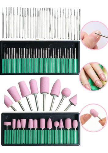 Set 42 Pieza Puntas Y Brocas Pulidor/drill De Uñas, Acrilico