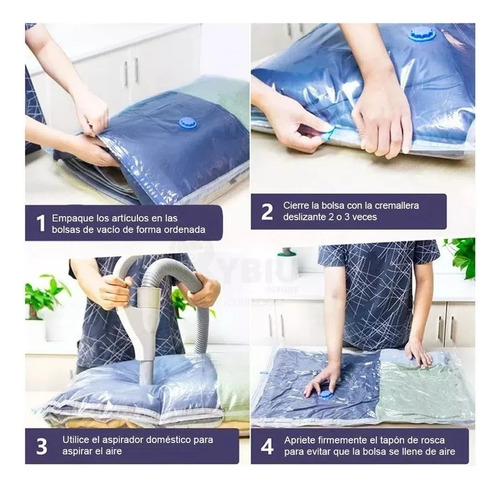 Bolsas Compresoras Al Vacío Ahorra Espacio Ropa 70 X 100cm