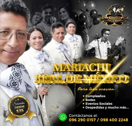 Mariachis En Quito, El Mejor Show Desde$35 0962900157 Vivo