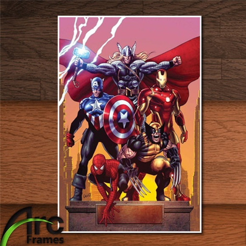 Placa Decorativa Mdf Vingadores Super-heróis Marvel Hq