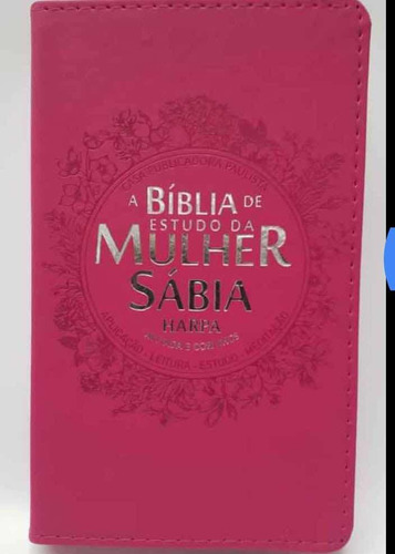 Biblia De Estudo Da Mulher Sabia Pink Grande Com Harpa