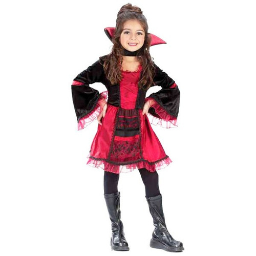 Childs Sassy Victoriana Vampiress Traje~childs Sassy