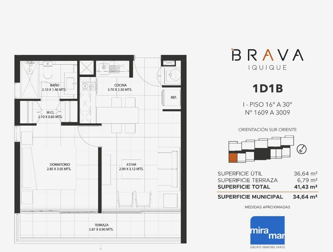 Imagen 1 de 5 de Venta Cesión O Pie Departamento 1d - Proyecto Edificio Brava