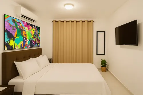 Apartaestudio Amoblado Con Aire, Vista Y Todo Incluido En San Fernando Nuevo