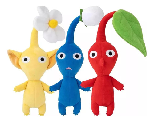 Sc 3 Piezas De Juguetes De Peluche Pikmin De 11,8 Pulgadas