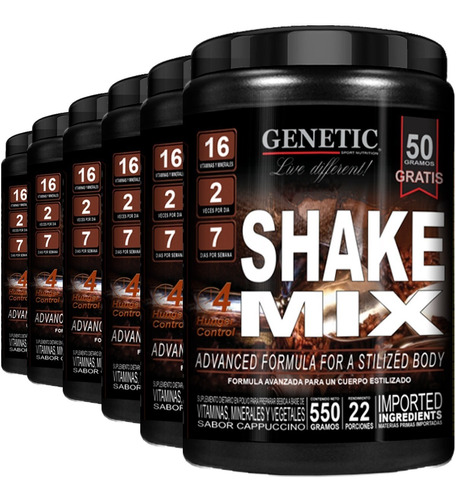 132 Batidos Shake Mix Remplaza Comidas Dieta Control Genetic