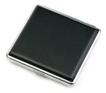 Comprar Cigarrera De Cuero Piel Estuche De Metal Para Cigarros 