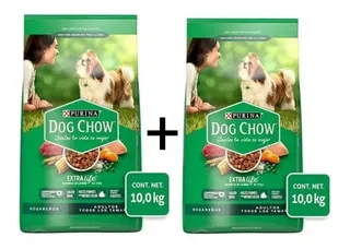 2 Bolsas Croquetas Dog Chow 10kg C/u Adulto Razas Pequeñas