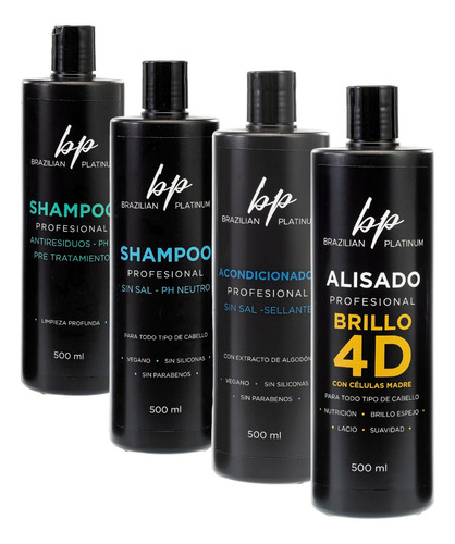 Alisado, Shampoo Sin Sal, Shampoo Antiresiduos,  Acondiciona