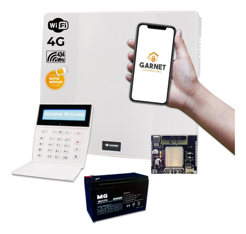 Panel Alarma Casa Pc-900 Comunicador Wifi Y 3g Teclado Lcdrf
