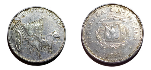Moneda República Dominicana 25 Centavos (Usado)