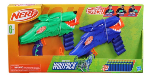 Lanzadores Wild Wolfpack Con 20 Dardos Multicolor X2 Nerf Multicolor
