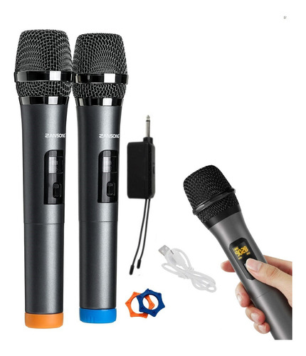 Microfones Sem Fio Duplo Uhf Profissional Pei-30 Cor Preto