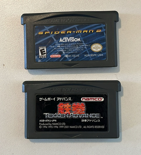 Dos Juegos Gameboy Originales Spider Man 2 Y Tekken Advance