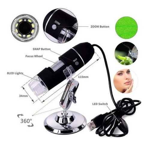 Microscopio Digital Usb Zoom Óptico 2.0 Mpix, Oferta!