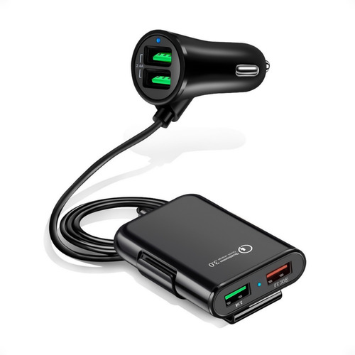 Cargador Qc 3.0 Carga Rapida 8a 36w Auto 4 Puertos Usb -otec