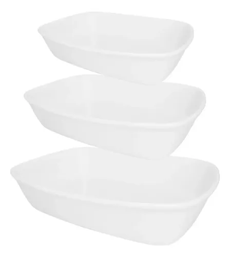Oxford Conjunto De 3 Refratarias Bake Branco