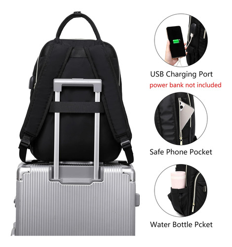 Mochila Para Ordenador Portátil Zjimlin, Mochila De Viaje De