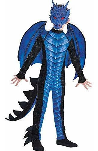 Disfraz De Halloween Dragon Black And Blue Para Niños ...