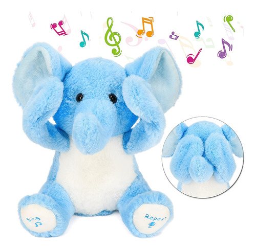 Hopearl Peek A Boo Elephant Interactive Repeats What You Say