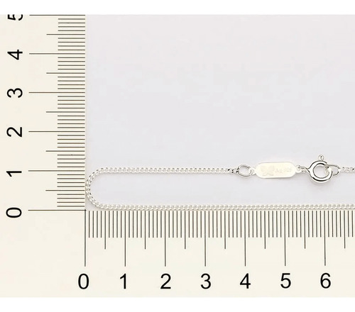 Corrente Rommanel Elo Grumet Prata 925 0,35 60cm C/