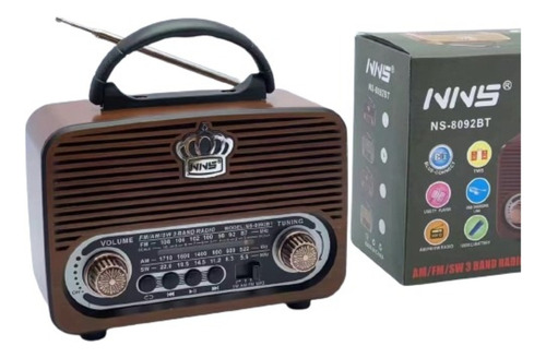 Bocina Bluetooth Radio Recargable Retro Portatil Vintage