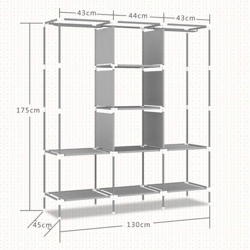 Imagen 2 de 7 de Ropero Desmontable Transportable De Tela 175x45x130 Oferta